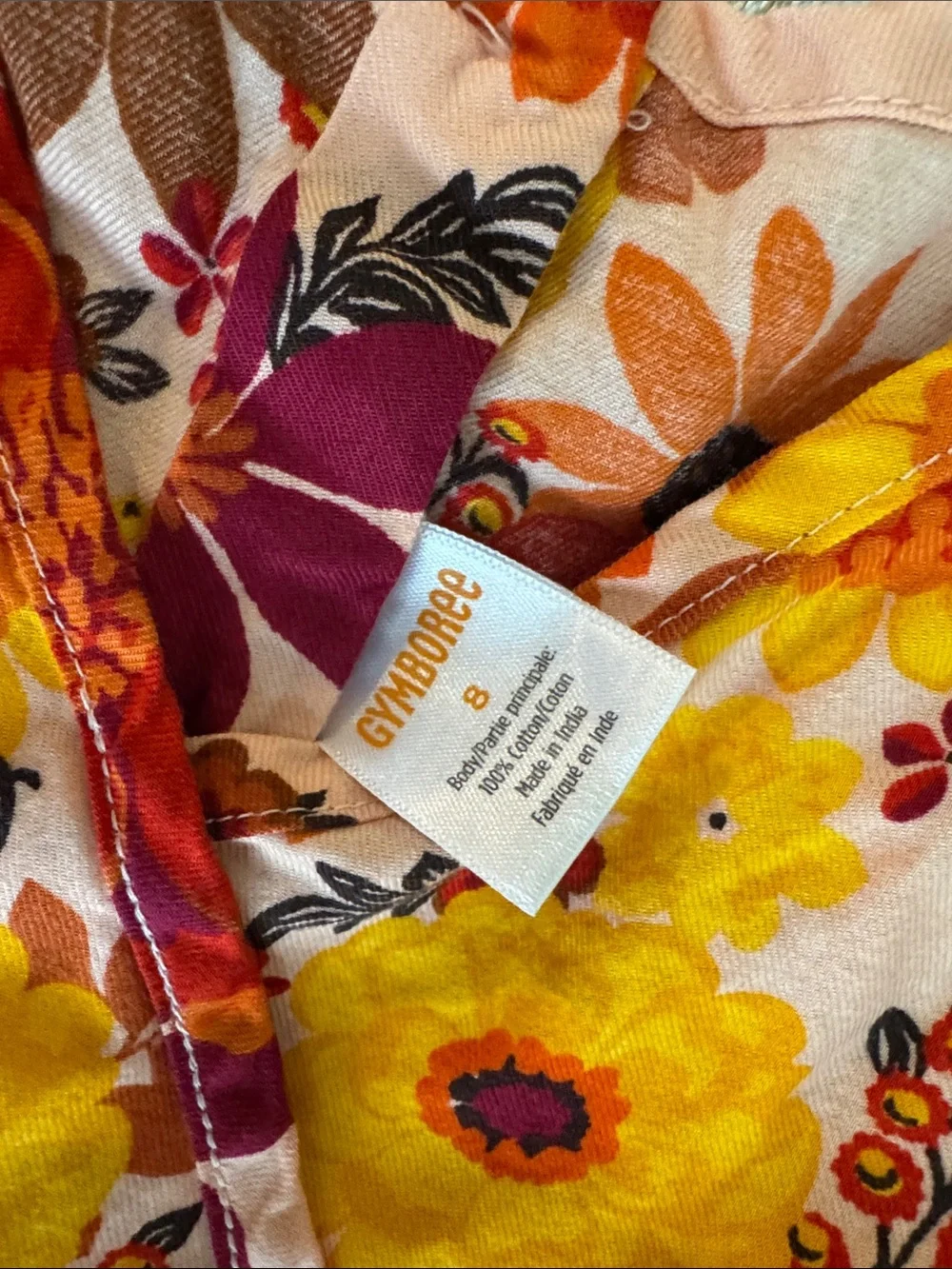 Gymboree Floral Wrap Dress in Pink, Orange, Yellow & Red